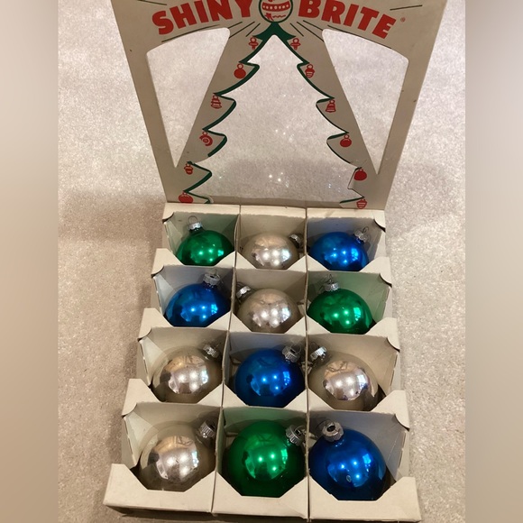 Vintage 1950’s Shiny Brite Christmas Tree Glass Ornaments - Picture 3 of 13